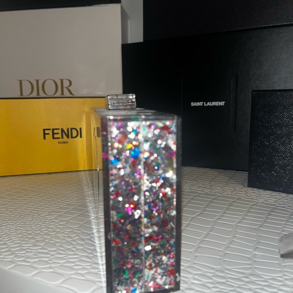 Multicolor Evil Eye Clutch/Purse-Comes with removable chain strap - Picture 4 of 7